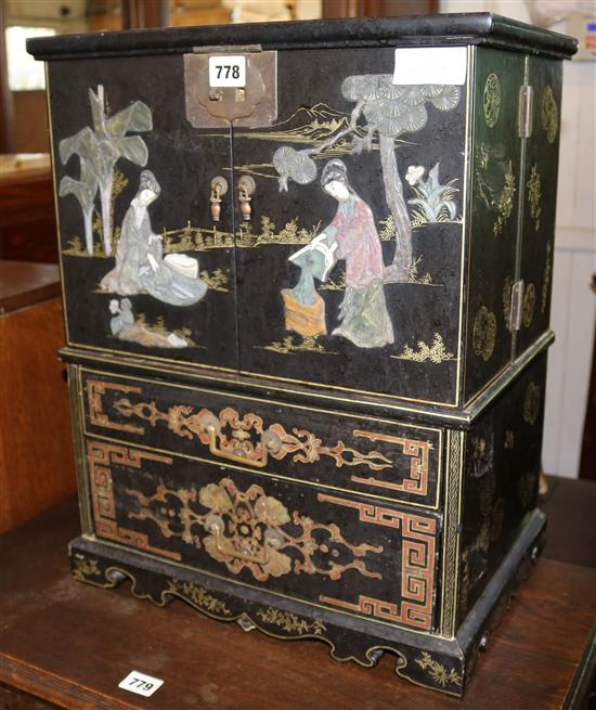 Japanese laquered miniature cabinet